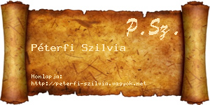 Péterfi Szilvia névjegykártya